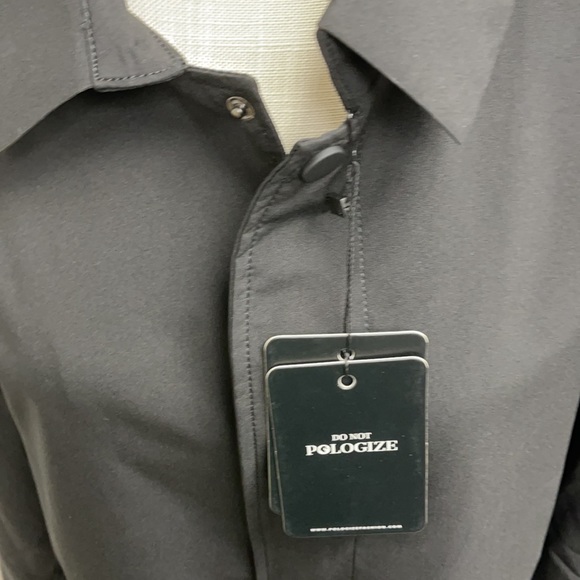 Pologize Black Trench Coat Men Size XL - Picture 6 of 10